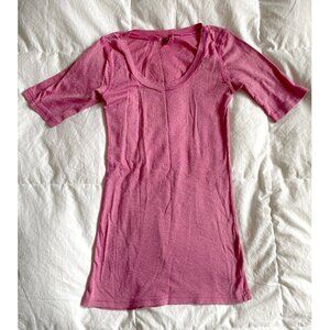 Michael Stars Pink Sparkly Crew Tee Size S